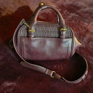 Zara burgundy bowling bag